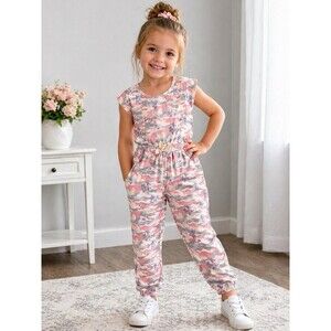 Dot Dot Smile Romper 3/4 Pink Camo